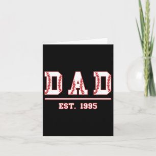Vater Est. 1995 Softball Fathers Day Geburtstag Vi Karte