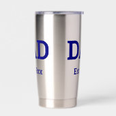 Vater Est. 19xx Navy Blue Text Template Thermobecher (Links)