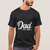 Vater Est 2024 bald Vater Schwangerschaft Ankündig T-Shirt (Vorderseite)