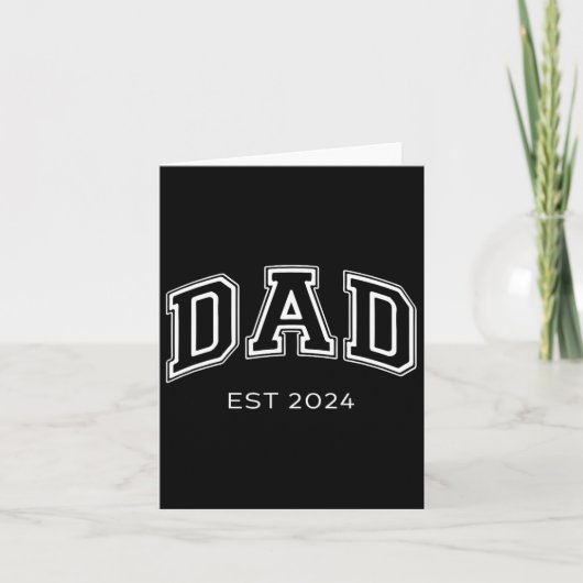 Vater Est. 2024 Daddy Expect Ba Karte (Vorderseite)