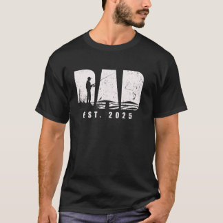 Vater Est 2025 Angeln Vater Wird Neuer Baby-Vater T-Shirt