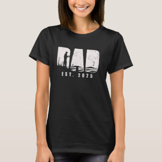 Vater Est 2025 Angeln Vater Wird Neuer Baby-Vater  T-Shirt