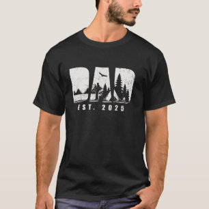 Vater Est 2025 Camping Vater zu neuen Baby Daddy F T-Shirt