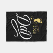 Vater Est 2026 - Erstmalige Kinderdusche Fleecedecke (Vorderseite (Horizontal))