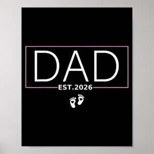 Vater Est. 2026 Erwarten Baby 2026 Vater 2026 Neue Poster