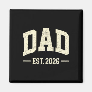 Vater Est. 2026 Logo Daddy 2026 Bald neuer Vater 2 Magnet