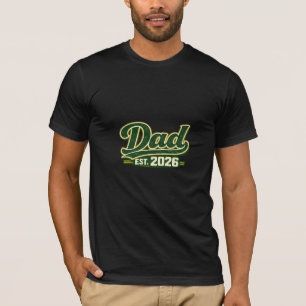Vater EST. 2026 Retro-Typografie T-Shirt