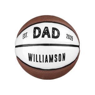 Vater Est. 20XX Vathers Tag Geschenk für neuen Vat Mini Basketball