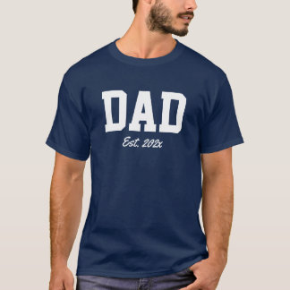 "Vater - est. date" - Neues Geschenk T-Shirt