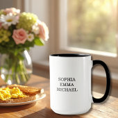 Vater Est. Datum mit dem Black Coffee der Kinderna Tasse