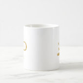 Vater Est. Datum mit Kindernamen Gold-Script Kaffeetasse (Mittel)