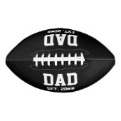 Vater Est. Etabliertes Schwarz-Weiß-Jahr Football (Vorderseite)