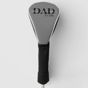 Vater Est Jahr Kinder Namen Schwarz Golf Monogramm Headcover