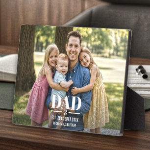 Vater Est. Jahr Name ZahlFette Schrift Foto Block Fotoplatte