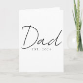 Vater EST Jahr Süße Ankündigungs-Schrift-Design Karte (Vorderseite)