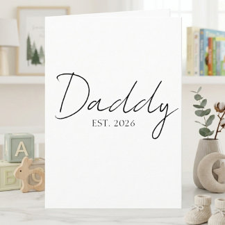 Vater EST-Jahr süße Ankündigungs-Schrift-Design Karte