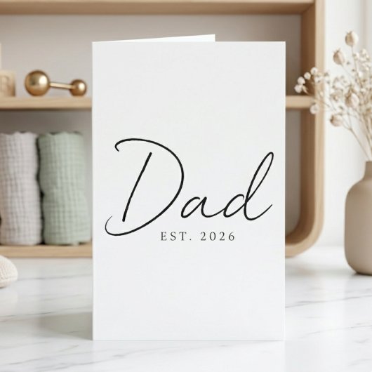 Vater EST Jahr Süße Ankündigungs-Schrift-Design Karte