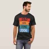 Vater Est Jun 2006 Proud Papa Grandpa Best Daddy L T-Shirt (Vorne ganz)