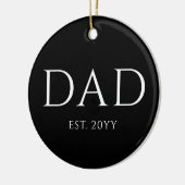 Vater Est Modern New Daddy zum Vater geworben Keramik Ornament (Links)