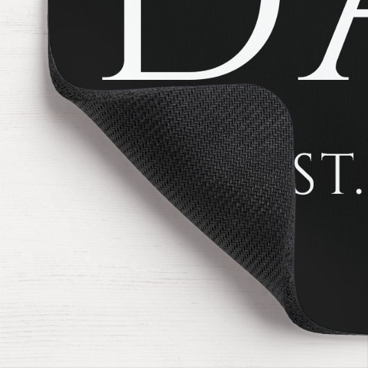 Vater Est Modern New Daddy zum Vater geworben Mousepad (Ecke)