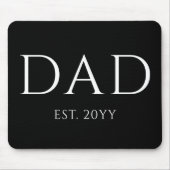 Vater Est Modern New Daddy zum Vater geworben Mousepad (Vorne)