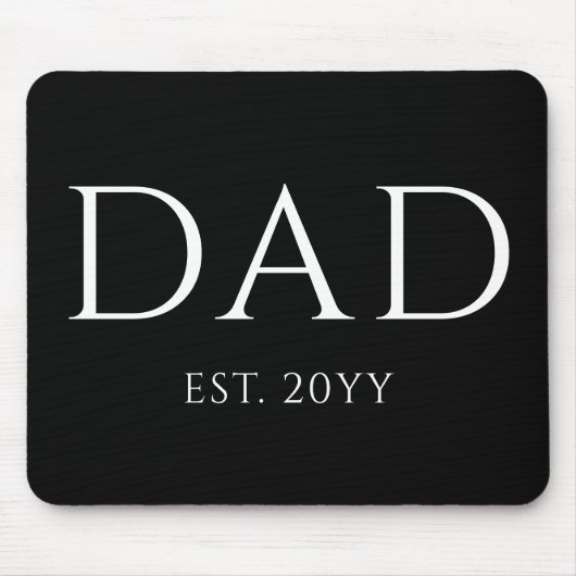 Vater Est Modern New Daddy zum Vater geworben Mousepad (Vorne)