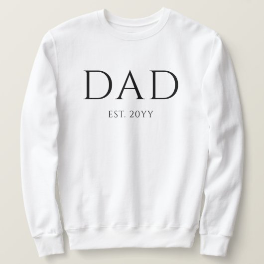 Vater Est Modern New Daddy zum Vater geworben Sweatshirt (Design vorne)