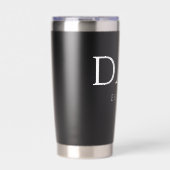 Vater Est Modern New Daddy zum Vater geworben Thermobecher (Vorderseite)