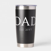Vater Est Modern New Daddy zum Vater geworben Thermobecher (Links)