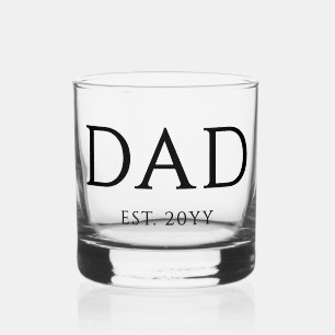 Vater Est Modern New Daddy zum Vater geworben Whiskyglas