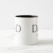 Vater Est Modern New Daddy zum Vater geworben Zweifarbige Tasse (Mittel)