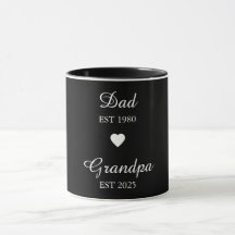 Vater est. & Opa est. Tasse - Geschenk für ein Jah