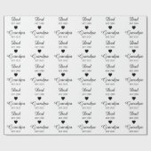 Vater Est. & Opa Est. - Vatertagsgeschenk | Geschenkpapier (Flach)