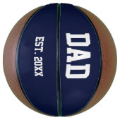 VATER Est. Vorlage für dunkelblauen und weißen Tex Basketball (Vertikal)