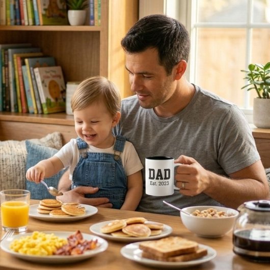 Vater Established Fett Schwarz Text Schwarz Zweifarbige Tasse