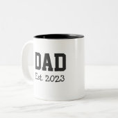 Vater Established Fett Schwarz Text Schwarz Zweifarbige Tasse (Vorderseite Links)