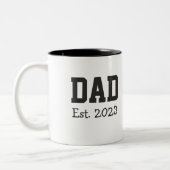 Vater Established Fett Schwarz Text Schwarz Zweifarbige Tasse (Links)