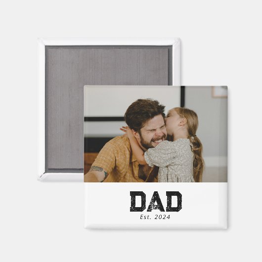 Vater Established Foto-Geschenk Magnet (Vorderseite/Rückseite)