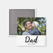 Vater Established Foto Vatertag  Magnet (Vorderseite/Rückseite)