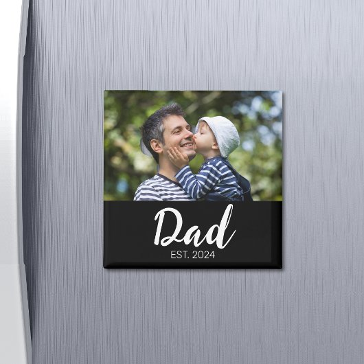 Vater Established Foto Vatertag  Magnet