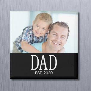 Vater Established Foto Vatertag Magnet