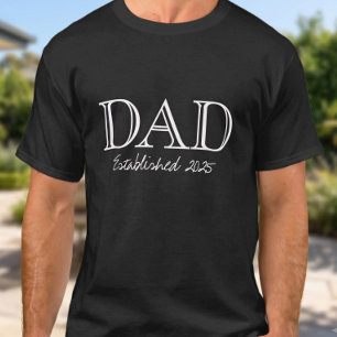 Vater etabliert fett weißer Text Schwarz T-Shirt