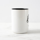 Vater etabliert Modernes Minimalistisch Zweifarbige Tasse (Mittel)