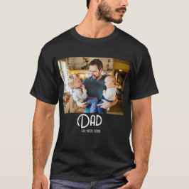 Vater etabliert Photo Grunge Text T-Shirt