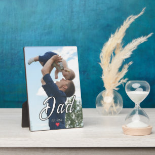 Vater Etabliert Spaß Schrift Foto Herz Geschenk Fotoplatte