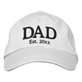 Vater Etablierte Dattel schwarz Brussel modern Bestickte Baseballkappe
