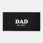 Vater etablierte Datum moderne Typografie schwarz Schreibtischunterlage (Vorderseite)