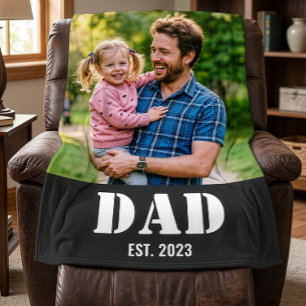 Vater etablierte einfachen fetten weißen Text und Fleecedecke