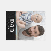 Vater etablierte fette Typografie Foto Fleecedecke (Vorderseite (Horizontal))