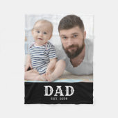 Vater etablierte fette Typografie Foto Fleecedecke (Vorderseite)